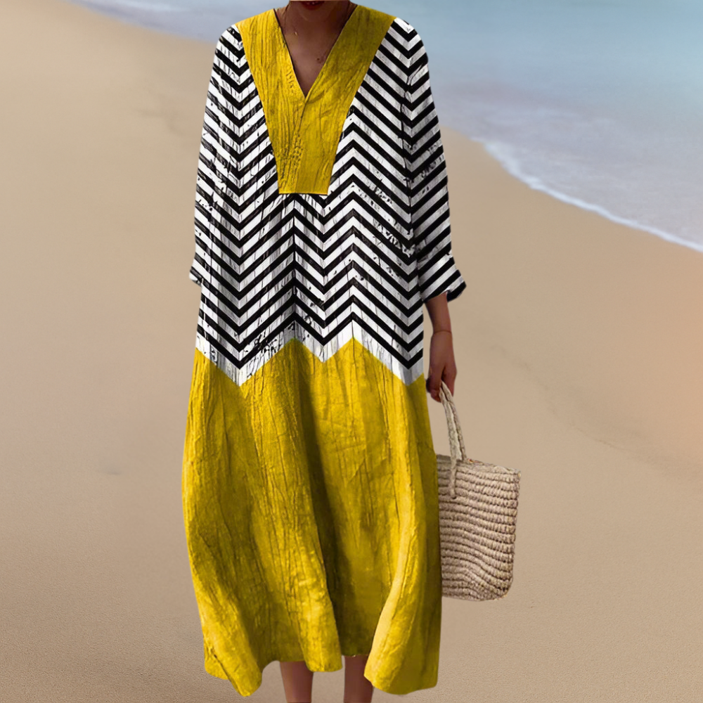 SOFIE | Boho Maxijurk – Odważne Wzory, Prosty Komfort