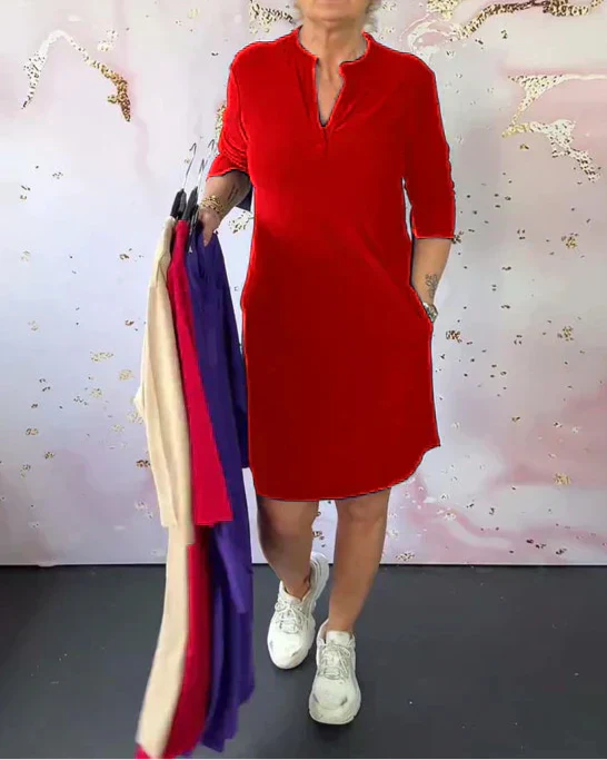 ISABEL | Elegancka Sukienka z Dekoltem w Serek