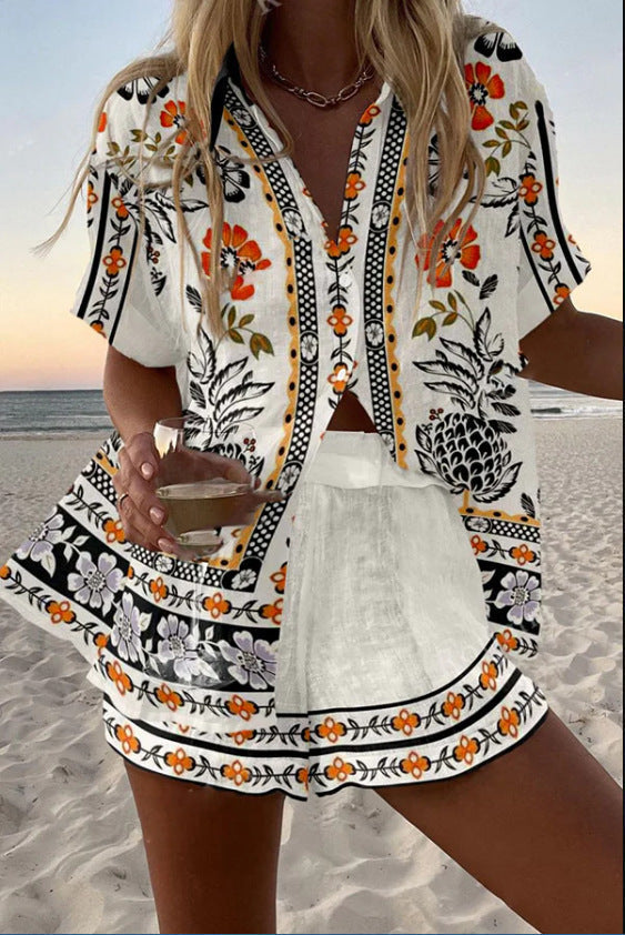 IRELLA | Krótki Garnitur w Kwiatowy Wzór