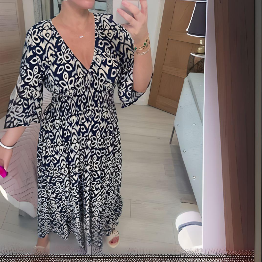 IWONA | Sukienka Boho w Print