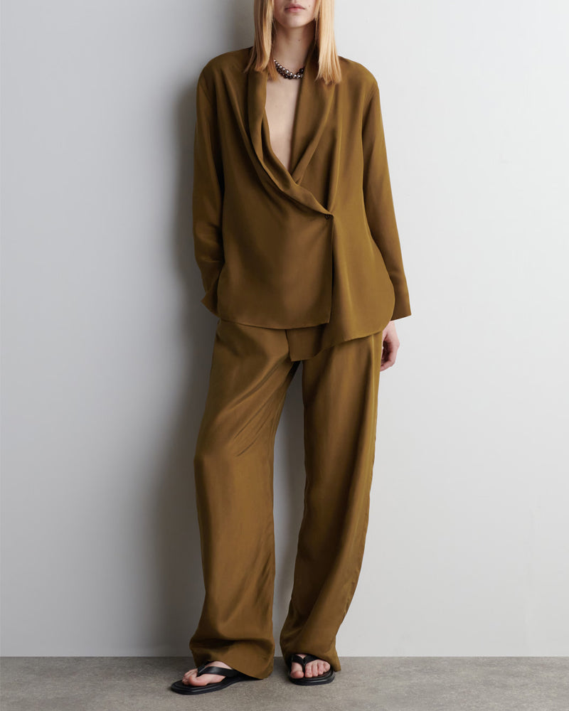 IZA | Szykowny komplet z drapowanym dekoltem typu woda