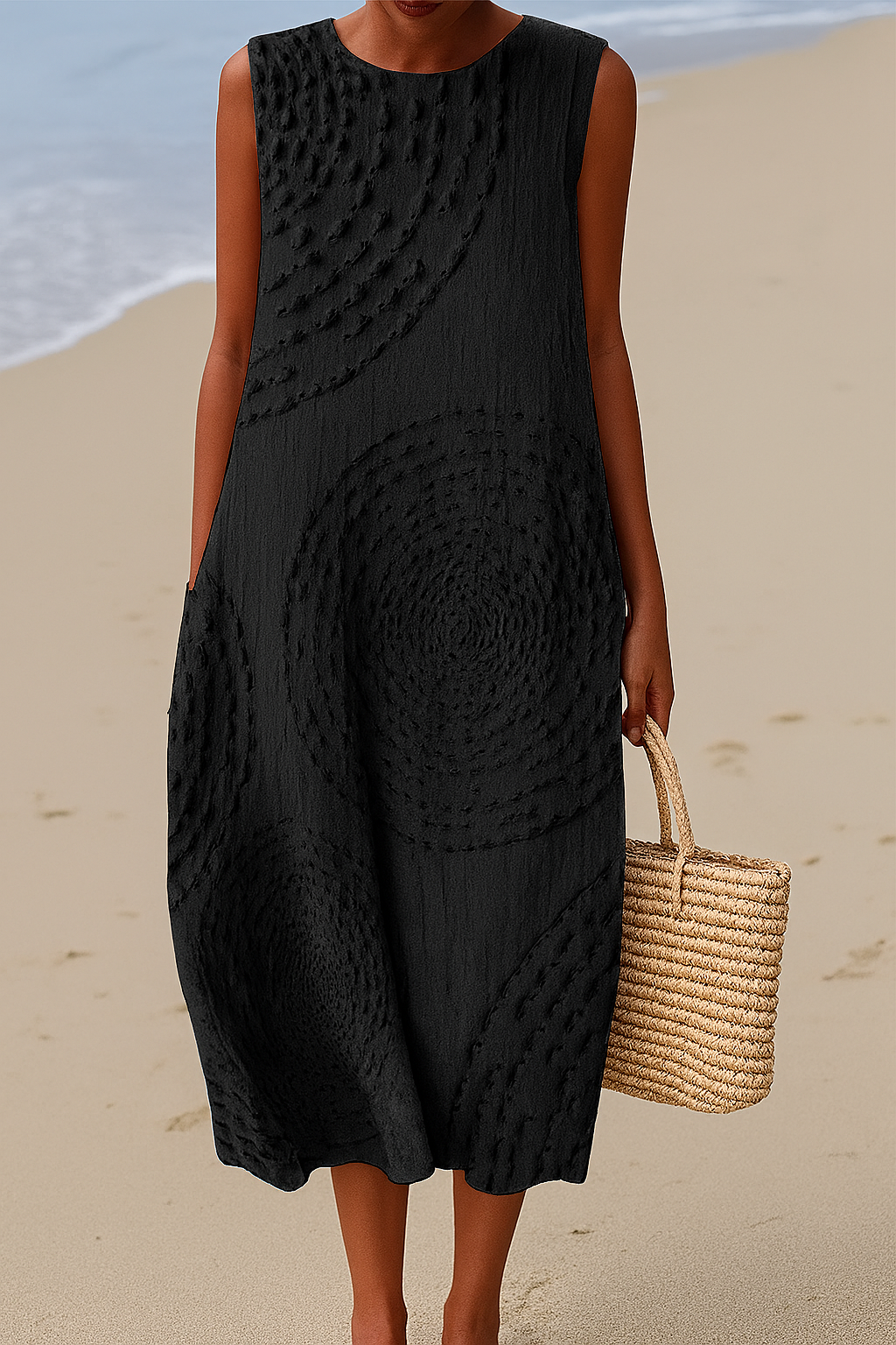 SOFIE | Bezrękawna sukienka midi – Prosta elegancja na letnie dni