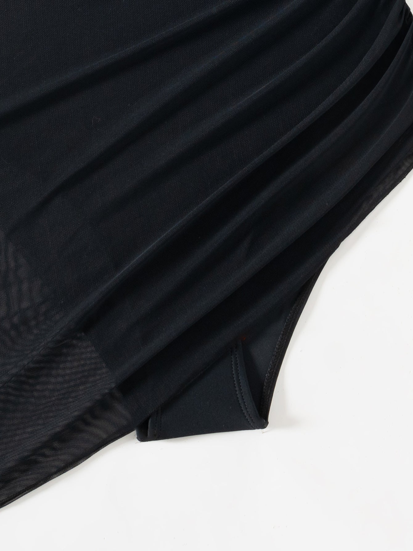 LUBA | Wyszczuplający siateczkowy kostium kąpielowy sarong