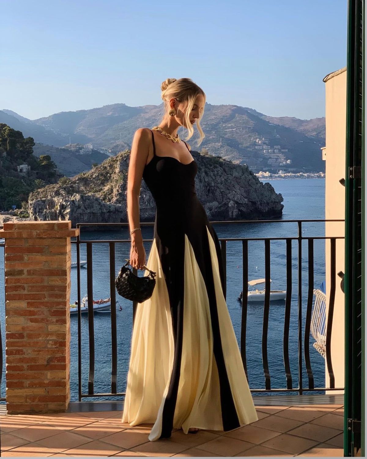 ELIANA | Sukienka Maxi z Panelami