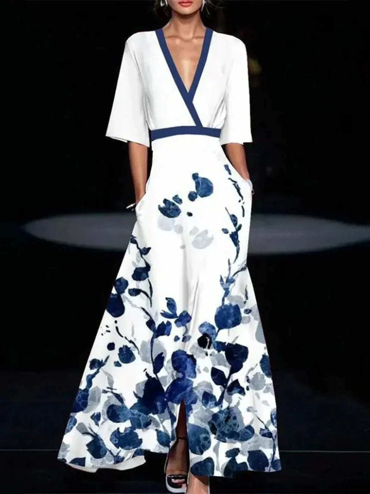 MIRIAM | Elegancka sukienka z krótkim rękawem